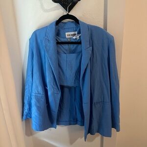 Blue blazer two piece set